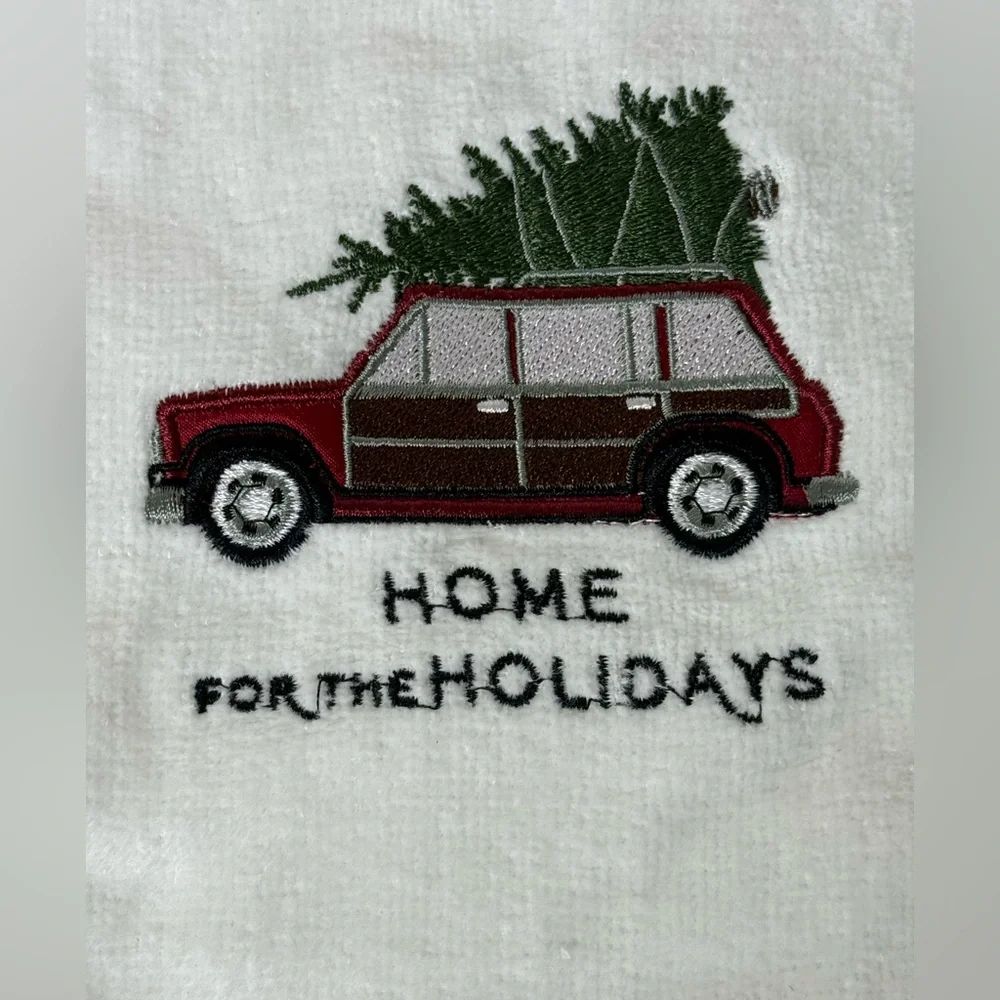 Home for the Holidays Truck Christmas Embroidered  16